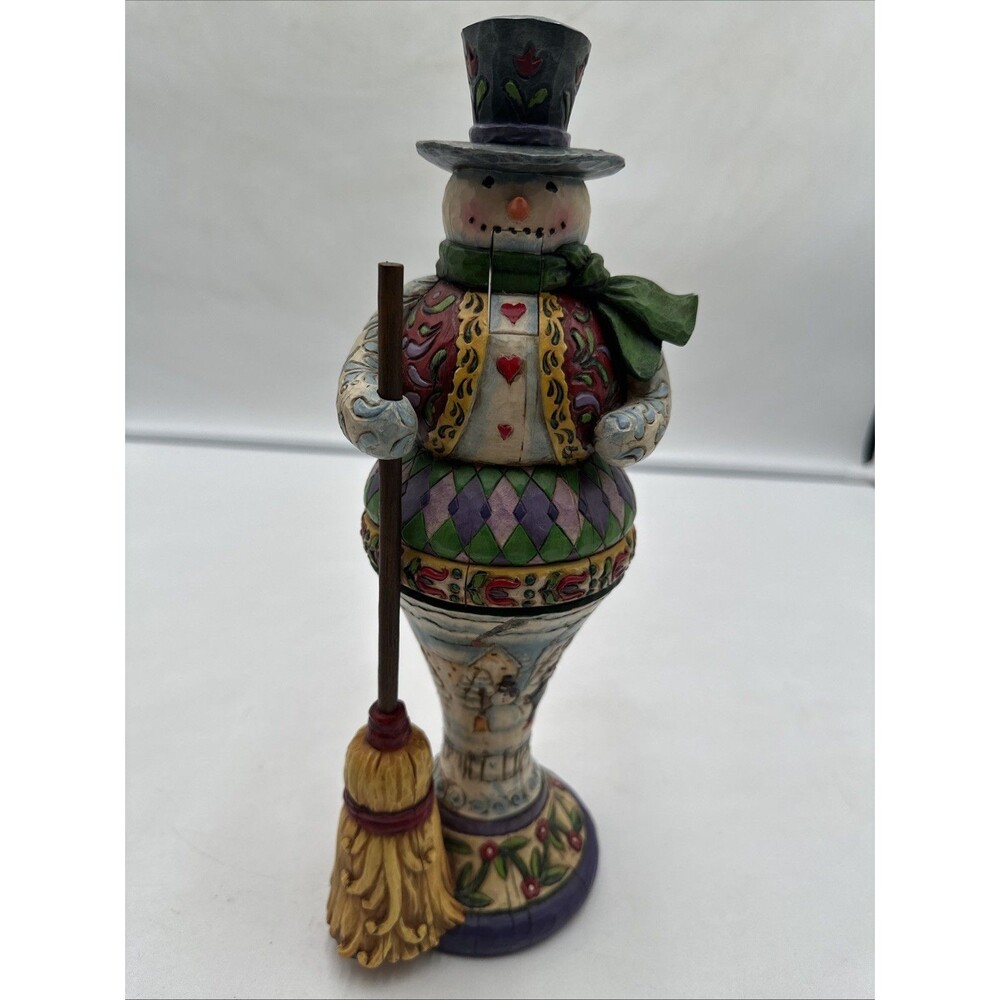 Jim Shore 2005 "In Sweeps Winter's Fun" Snowman Nutcracker Figurine 4002413